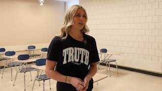 Swimmer social activist Riley Gaines draws a crowd at NDSU event addressing transgender athletes [upl. by Sanborne]