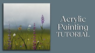 Acrylic painting tutorial  Spring Flowers with Blurry Background [upl. by Sabec]