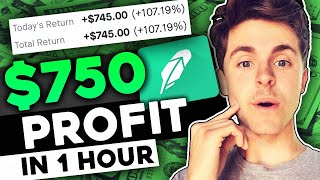 750 Profit in One Hour  Options Trading on Robinhood [upl. by Kin]