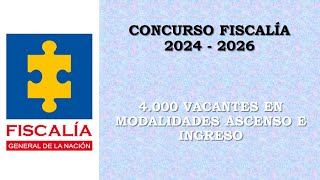 concurso FISCALIA 2024  2025  2026 [upl. by Tebor944]