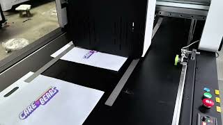 Printing nonwoven bags with a digital printer without printing plates [upl. by Wren]