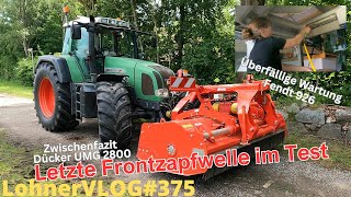 LohnerVLOG375 Frontzapfwelle Test am neuen Trecker I Fendt926 WartungKalibrierung I Dücker UMG2800 [upl. by Llenrev635]