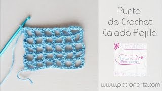 Punto de Crochet Calado Rejilla [upl. by Abih796]