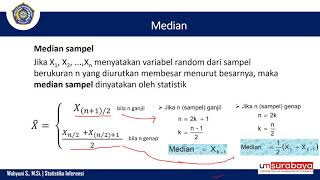 KULIAH ONLINE STATISTIK INFERENSI SAMPEL RATAAN MEDIAN VARIANS [upl. by Kruger]