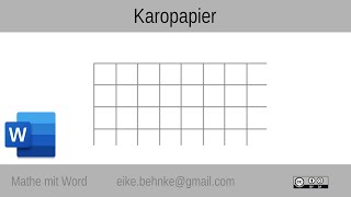 04 Kariertes Papier zeichnen  Mathe mit Word [upl. by Ruella]