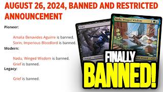 MTG Banned amp Restricted Announcement  Deck Winners amp Losers  August 2024 [upl. by Nahtan53]