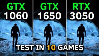 GTX 1060 vs GTX 1650 vs RTX 3050  Test In 10 Games at 1080p [upl. by Hedelman]