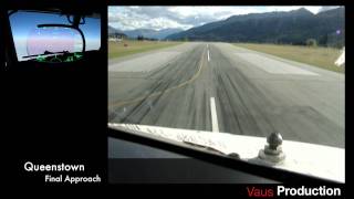 737 Cockpit view  landing in Queenstown New Zealand [upl. by Eeryn79]