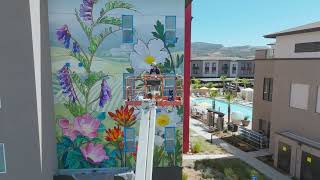 The Braydon Apartments Mural in Napa CA by Jolene Rose Russell  Fairfield [upl. by Naellij925]