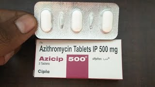 azicip 500 mg tablet uses  price  composition  dose  side effects  precautions  hindi [upl. by Leong93]