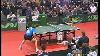 Tischtennis Bundesliga Jörg Roßkopf vs Timo Boll Feb 1999 [upl. by Ahtelrac]