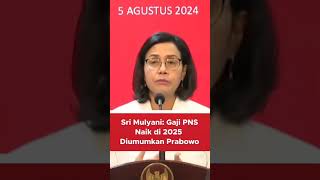 Sri Mulyani Penjelasan Postur APBN 2025  Perihal Kenaikan Gaji PNS di sampaikan Presiden Terpilih [upl. by Zetana]