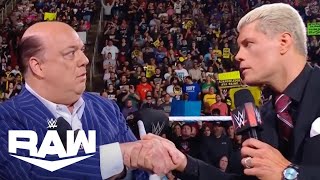 Cody Rhodes Roasts The Rock Makes a Deal with Paul Heyman  WWE Raw Highlights 31824  WWE on USA [upl. by Guadalupe]