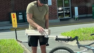 Man picks up Groceries with Bicycle [upl. by Ruff741]