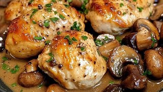 RECETTE FRANÇAISE DE FRICASSÉE DE POULET À LA SAUCE CRÉMEUSE RECETTE SAVOUREUSE DE GRANDMÈRE 😋😋 [upl. by Ydnas]