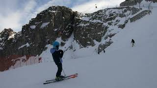 Passo Tonale Paradiso black ski run February 2023 [upl. by Tat]