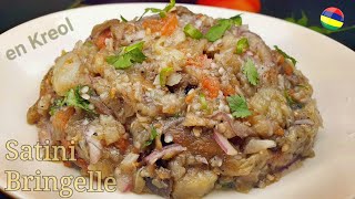 Recette Satini Bringelle Mauricien en Kreol 🇲🇺 [upl. by Suirred764]