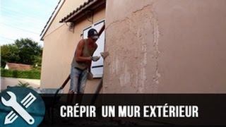 Bricolage Vlogs  Réalisation dun crépis extérieur [upl. by Nivak]