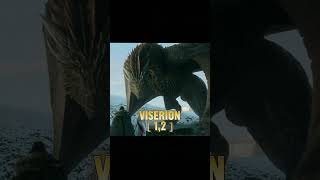 Viserion vs Rhaegal shorts houseofthedragon battle vs edit dragon gameofthrones [upl. by Ellehsad]