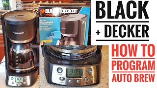 How to Set the DELAY BREW Black  Decker 12 Cup Coffee Maker Home DCM3100B [upl. by Barling]