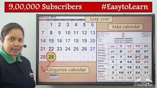 Gregorian and Saka Calendar  Difference  Almanac  Class 4  CBSE  NCERT  ICSE [upl. by Genaro]