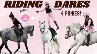 RIDING DARES 4 PONIES AND A SPICY POPCORN [upl. by Aneleiram]