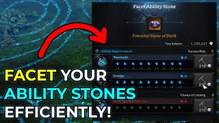 Facet EFFICIENTLY to get the BEST ABILITY STONE  Lost Ark Guide [upl. by Ainniz]