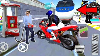 Super BIKE VS Bullet Train  3d driving class game video  bike vs train game  bike race  game [upl. by Rici842]