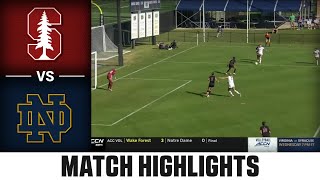 Stanford vs Notre Dame Match Highlights  2024 ACC Womens Soccer [upl. by Nodrog]