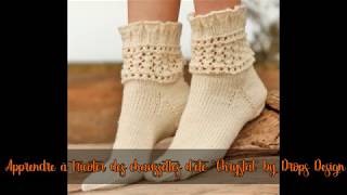 Tuto tricot chaussettes dété ajourées [upl. by Aicilehp839]