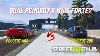 Qual peugeot está mais forte  Street CarClub 30 [upl. by Maxia400]