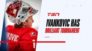 Button on Ivankovics goaltending He was brilliant throughout the tournament [upl. by Carlick448]