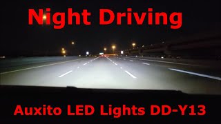 Night Driving with the AUXITO 9012HIR2 LED Headlight Kit DDY13 [upl. by Odlaniger]