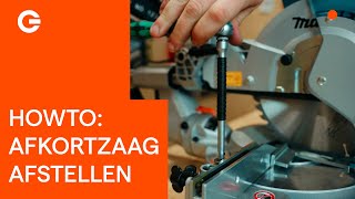 Howto Afkortzaag Afstellen  Gereedschapcentrum [upl. by Letsyrk563]