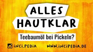 Alles Hautklar 1  Ist Teebaumöl bei Pickeln eine gute Idee [upl. by Wailoo150]