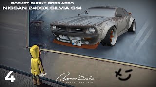 Nissan 240SX Silvia S14 Rocket Bunny  Part 4  Photoshop Car Edit s14 rocketbunny 34BRN14 [upl. by Nikolaos]