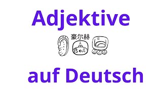 A1 Adjektive auf Deutsch aprenderaleman learninggerman deutschlernen [upl. by Annairam]