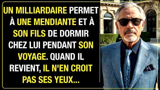 UN MILLIARDAIRE HÉBERGE UNE MENDIANTE ET SON FILS À SON RETOUR IL DÉCOUVRE LINCROYABLE [upl. by Rento]