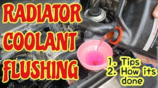 HOW RADIATOR COOLANT FLUSHING IS DONE  BASIC GUIDE AND TIPS ON WHAT COOLANT TYPE SHOULD BE USED [upl. by Erika520]