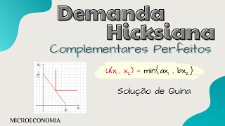 Demanda Hicksiana  Complementares Perfeitos [upl. by Midas]