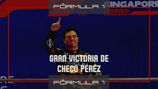 🏁Victoria de Checo en Singapur🏁 🎙️Relato mexicano sumamente épico 👌🏼 [upl. by Mulry]