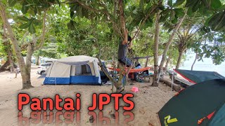 camping sekeluarga di pantai JPTS [upl. by Nyrual]