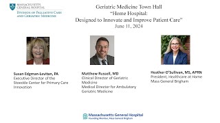 Geriatric Medicine Town Hall [upl. by Shurlocke]