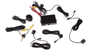 Universal Waterproof 12V 4 Parking Sensors Car Auto Reverse Backup Rear Radar System  UNBOXING [upl. by Emmanuel]