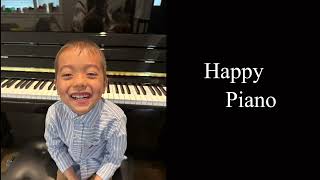 Happy Piano Lesson 5 Years Old Young Boy pianolession 5years pianoclass [upl. by Glynias654]