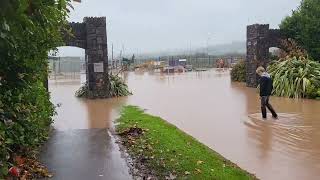 STORM BABET  IRELAND STORM FLOODED STREET  CARRIGTWOHILL [upl. by Enelyad]