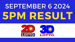 5pm Lotto Result Today September 6 2024  PCSO Swertres Ez2 [upl. by Elleval171]