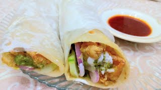 Yummy zinger paratha roll recipe  very easy and tasty paratha roll  how to make paratha roll [upl. by Rozek]