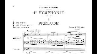 Louis Vierne  Symphonie No1 Op14 Score Video [upl. by Regni]