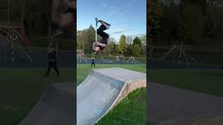 Fire at milnrow park skatepark skate insane skateboarding scooter tricks skateboardpark [upl. by Aivekahs]